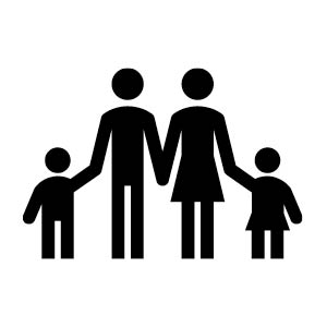 family holding hands icon