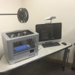 Dremel 3D Printer set up with the Lab Computer