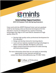 eMINTS Internship Opportunities Flyer Icon