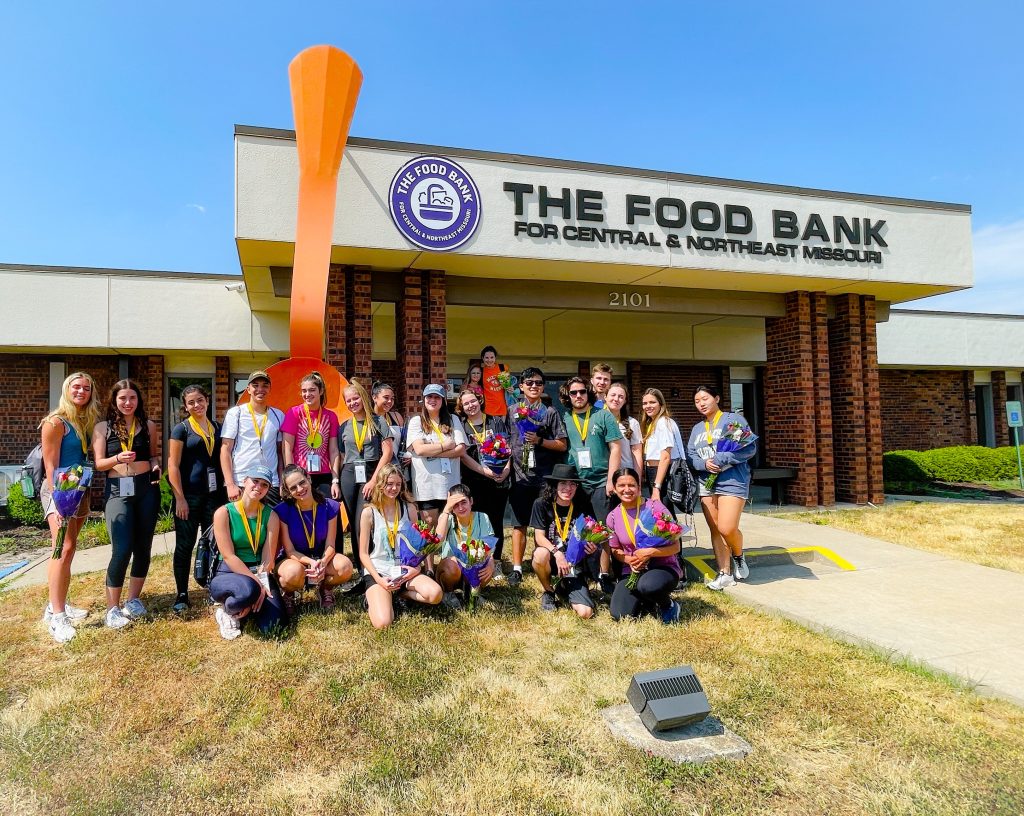 Group Photo in front of the Food Bank for Central and Northeast Missouri
